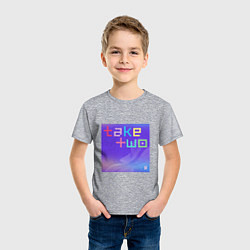 Футболка хлопковая детская BTS Take Two, цвет: меланж — фото 2