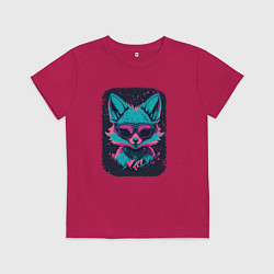 Футболка хлопковая детская Whimsical Fox, цвет: маджента