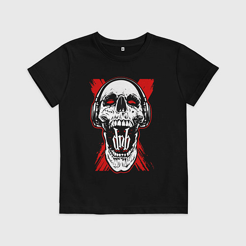Детская футболка DnB skull / Черный – фото 1