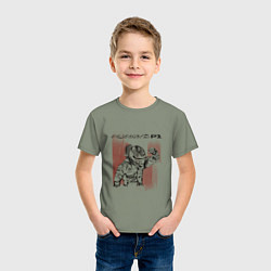 Футболка хлопковая детская Always P1 black, цвет: авокадо — фото 2