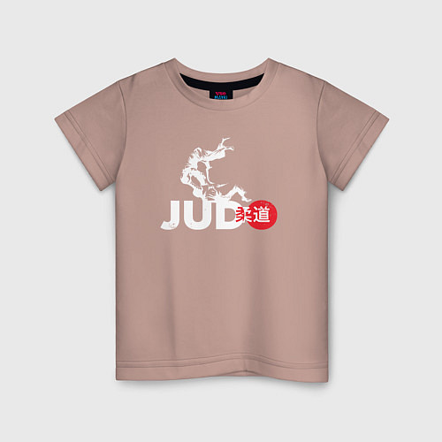 Детская футболка Judo Japan / Пыльно-розовый – фото 1