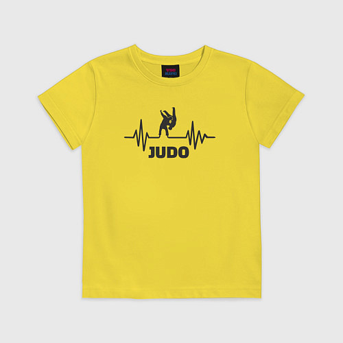 Детская футболка Judo pulse / Желтый – фото 1