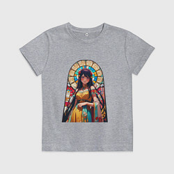 Футболка хлопковая детская Ай хоширо - витраж, цвет: меланж