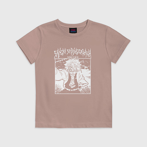 Детская футболка Санеми шинадзугава - столп ветра / Пыльно-розовый – фото 1