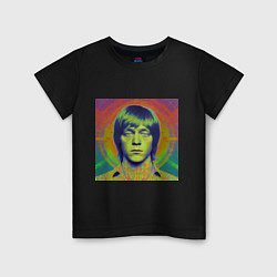 Футболка хлопковая детская Brian Jones Digital Glitch Art, цвет: черный