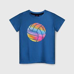 Футболка хлопковая детская Ball color, цвет: синий