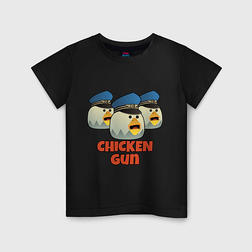 Детская футболка Chicken Gun команда синие / Черный – фото 1