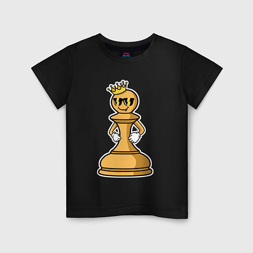 Детская футболка Шахматная пешка InChess / Черный – фото 1