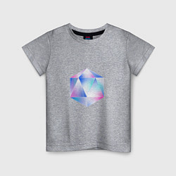 Футболка хлопковая детская Glass hexagon, цвет: меланж