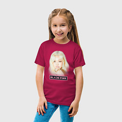 Футболка хлопковая детская Блондинка Дженни, цвет: маджента — фото 2