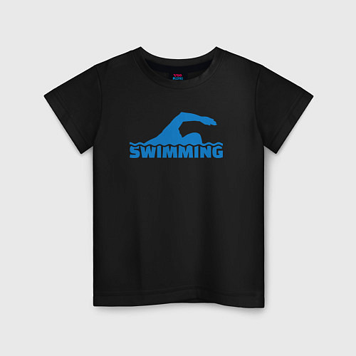 Детская футболка Swimming sport / Черный – фото 1