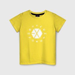Футболка хлопковая детская Logo EXO, цвет: желтый