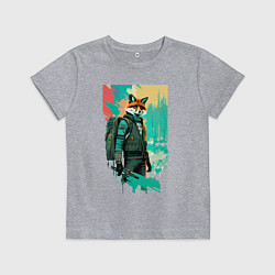 Детская футболка Лис-геолог - нейросеть