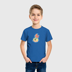 Футболка хлопковая детская Chicken Gun - Funny chicken, цвет: синий — фото 2