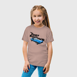 Футболка хлопковая детская Chevrolet Camaro SS, цвет: пыльно-розовый — фото 2