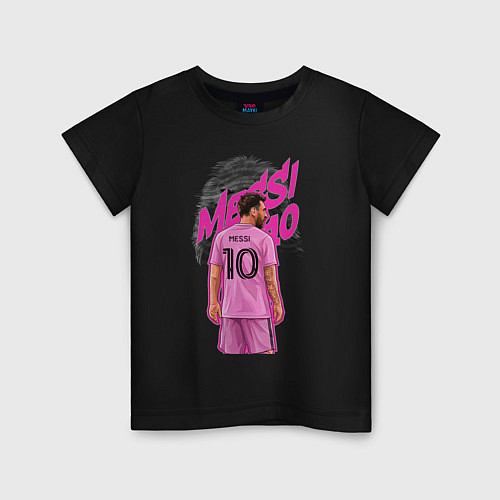 Детская футболка Лионель Месси Интер Майами 10 / Черный – фото 1