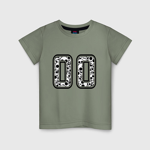 Детская футболка Год рождения номер 00 / Авокадо – фото 1