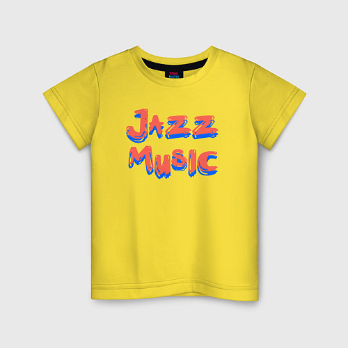 Детская футболка Music jazz / Желтый – фото 1