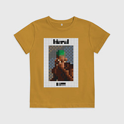 Футболка хлопковая детская Лего Фрэнк Оушен, цвет: горчичный