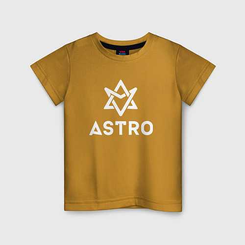 Детская футболка Astro logo / Горчичный – фото 1