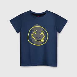 Футболка хлопковая детская Nirvana smiling, цвет: тёмно-синий