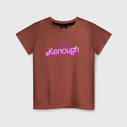 Футболка хлопковая детская I am kenough barbie, цвет: кирпичный