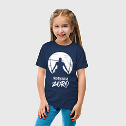 Футболка хлопковая детская Ророноа Зоро, цвет: тёмно-синий — фото 2