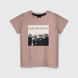 Футболка хлопковая детская Тру фанат Joy Division, цвет: пыльно-розовый