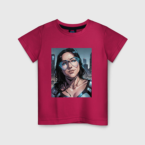 Детская футболка Вольная девица / Маджента – фото 1