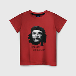 Футболка хлопковая детская Че Гевара черно белое, цвет: красный