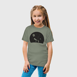 Футболка хлопковая детская Мечты о космосе, цвет: авокадо — фото 2