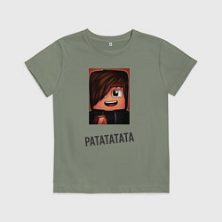 Футболка хлопковая детская Ратататата, цвет: авокадо