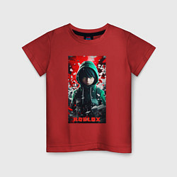Футболка хлопковая детская Ninja Roblox, цвет: красный