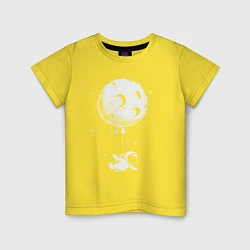Футболка хлопковая детская Moon balloon, цвет: желтый