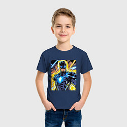 Футболка хлопковая детская Супергерой комиксов, цвет: тёмно-синий — фото 2