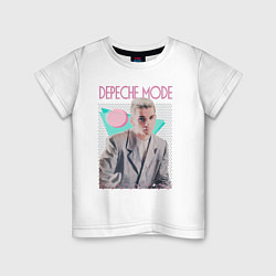 Футболка хлопковая детская Depeche Mode 80s Dave, цвет: белый
