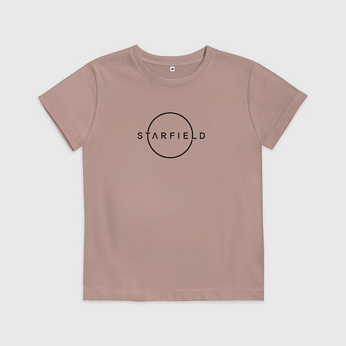 Детская футболка Starfield лого черный / Пыльно-розовый – фото 1