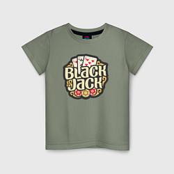 Футболка хлопковая детская Blackjack, цвет: авокадо