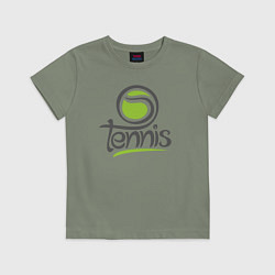 Футболка хлопковая детская Tennis ball, цвет: авокадо