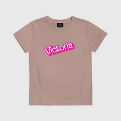 Футболка хлопковая детская Viktoria - barbie style, цвет: пыльно-розовый