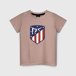 Футболка хлопковая детская Atletico Madrid FC, цвет: пыльно-розовый