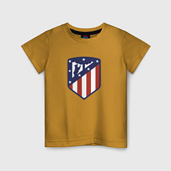 Футболка хлопковая детская Atletico Madrid FC, цвет: горчичный