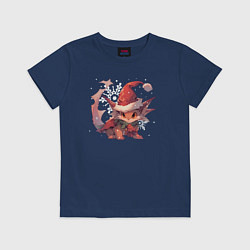 Футболка хлопковая детская 2024 Happy Dragon year, цвет: тёмно-синий