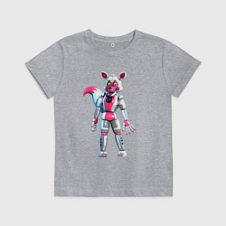 Футболка хлопковая детская Мангл довольна, цвет: меланж