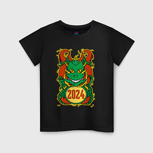 Детская футболка Времена драконов: 2024 / Черный – фото 1