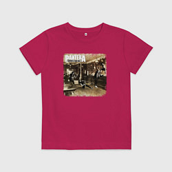 Футболка хлопковая детская Pantera cowboys from hell, цвет: маджента