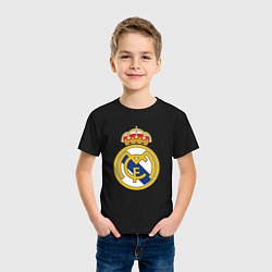 Футболка хлопковая детская Real madrid fc sport, цвет: черный — фото 2