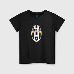 Футболка хлопковая детская Juventus sport fc, цвет: черный