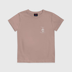 Футболка хлопковая детская Логотип Elden Ring арт - мини, цвет: пыльно-розовый