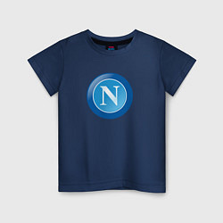 Футболка хлопковая детская Napoli sport club, цвет: тёмно-синий